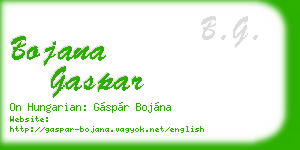 bojana gaspar business card